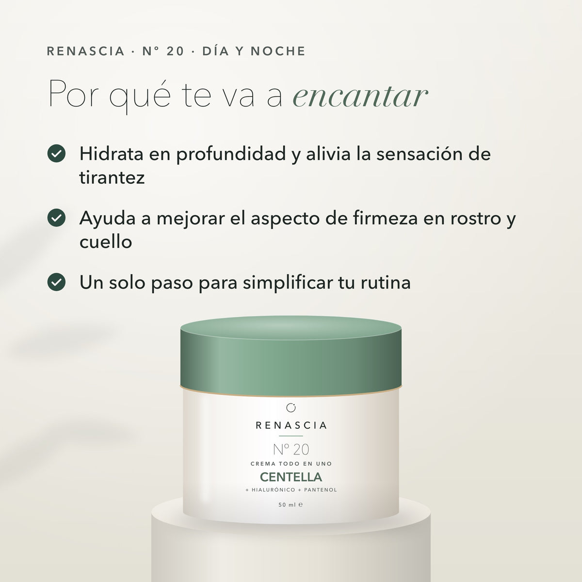 Beneficios de la crema todo en uno hidratante y reafirmante de Renascia